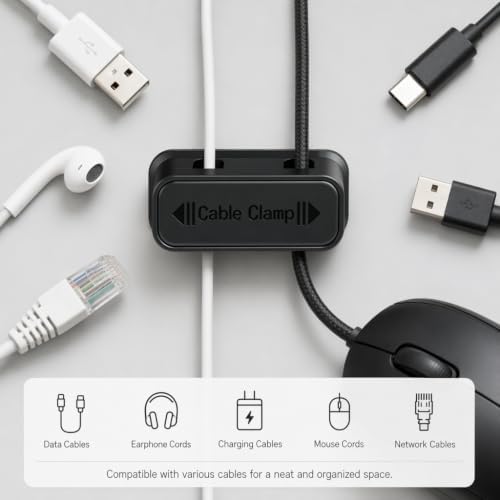 DC 5-in-1 Under Desk Cable Management Kit - Cord Organizer