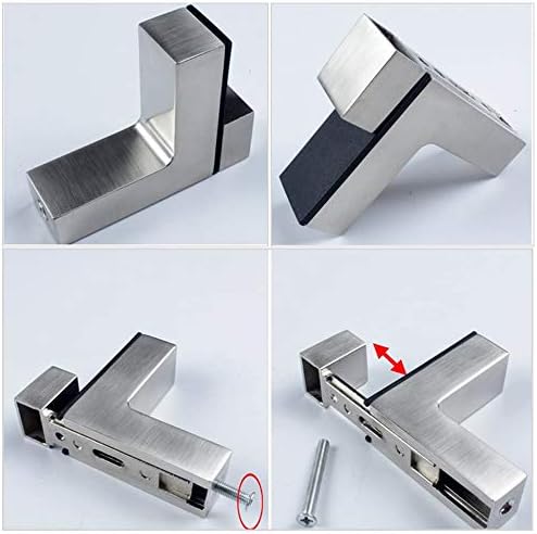 AWEN 12pcs Solid Metal Adjustable Wood/Glass Shelf Bracket Wall Mount, Shelf Holders，3-28mm Thick Adjustable Shelf Brack