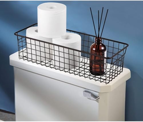 SheeChung Wire Storage Baskets, Metal Toilet Paper Basket Holder, Bronze