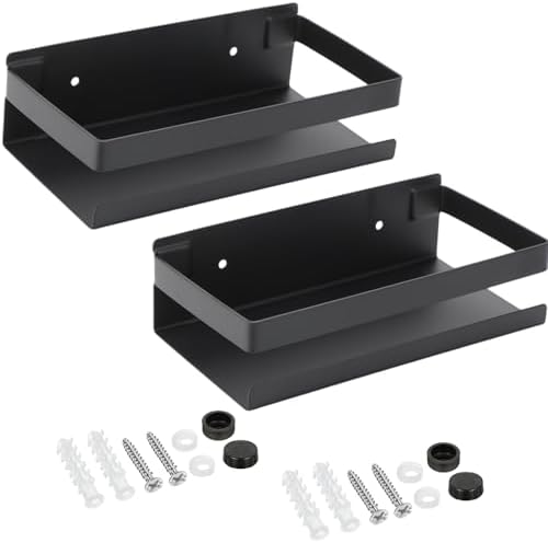 Lallisa 2 Pieces Stainless Steel Shelf Bathroom Shower Floating Shelves Wall Mounted Shower Caddy Basket Shelf Storage O