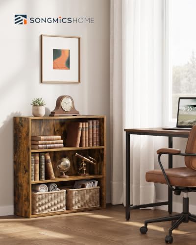 SONGMICS HOME 3-Tier Bookshelf, Shelving Unit
