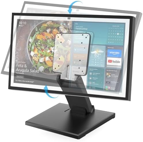 Jakeko Lay Flat Monitor Stand 24 inch - Low Foldable Monitor Stand Universal VESA 100 Adjustable