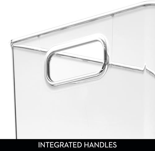 iDesign Storage Bins with Handles, Set of 2, Clear