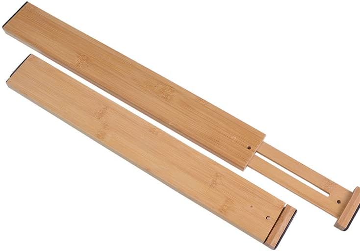 VIGAN 2/4PCS Adjustable Bamboo Drawer Dividers Bedroom Kitchen Drawer Storage Expandable Drawer Dividers For Cupboard Ca