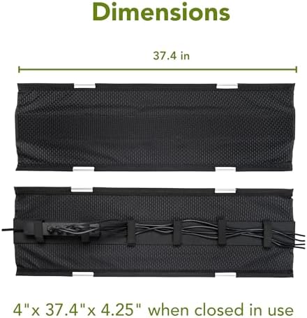 Perfect POSTURE Cable Management Tray Clamp Mounted Desk Organizer - 38"