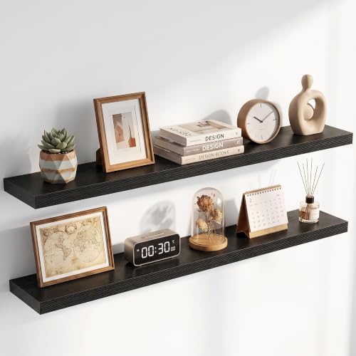48 Inch Floating Shelves for Wall 2 Pack, Wood Wall Bathroom Shelves