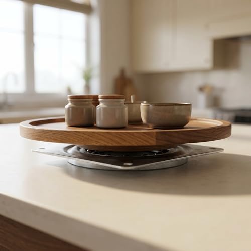 JOIKIT 20 Pack 4 Inch Lazy Susan Hardware Bulk，Lazy Susan Turntable Bearing Plate with Screws, Bearing Swivel Plates for