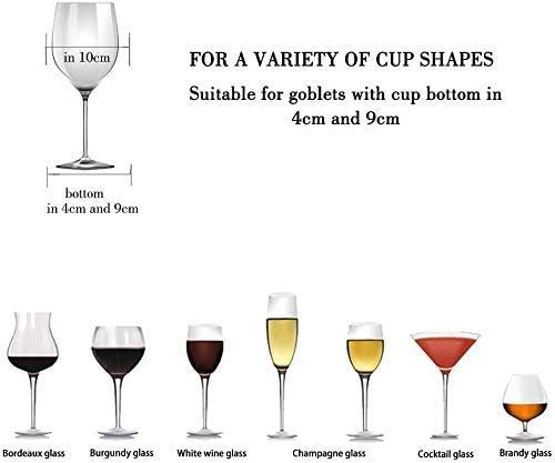 FOMANSH Wine Glass Rack - Under Cabinet Stemware Wine Glass Holder Glasses Storage Hanger Metal Organizer for Bar Kitchen Brown