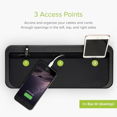 in-Box Cable Box Set with Extra Large Surge Protector Concealer Cable Management for Under Desk and Mobile Charging Stat