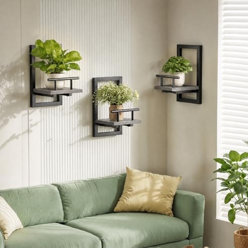 Sbosbo Floating Shelves for Wall Plant Shelf Indoor Wall Mounted Shelves