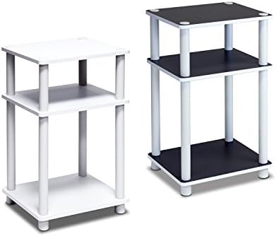 Furinno Shelves 3-Tier Industrial Style Bookcase, Display Shelf, 35 Wide, Brown