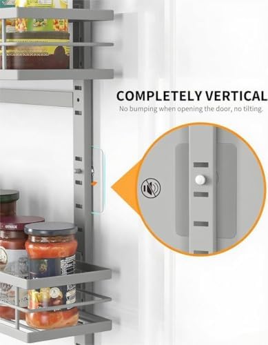 Moforoco Grey 9-Tier Over The Door Pantry Organizer, Pantry Organization and Storage, Black Hanging Basket Wall Spice Ra