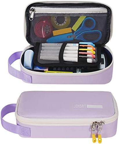 ECHSRT Large Pencil Case, Aesthetic Pen Pouch with Big Capacity, Minimalist Portable Stationery Bag with Handle for Office Organizer Aesthetic Pencil Cases