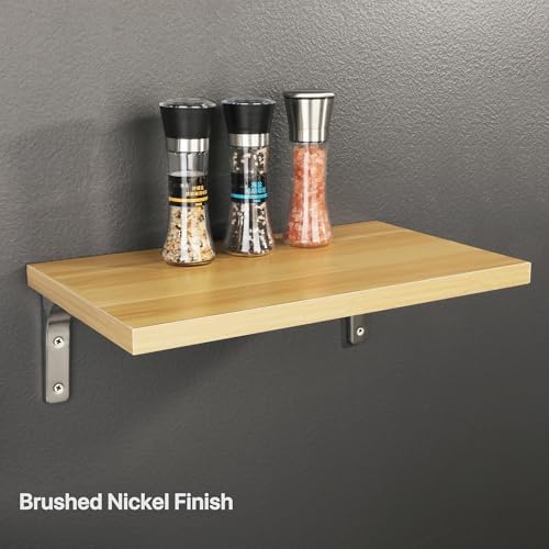 SAYAYO Wall Shelf Bracket 8 x 6 Inch, Stainless Steel Heavy Duty L Bracket