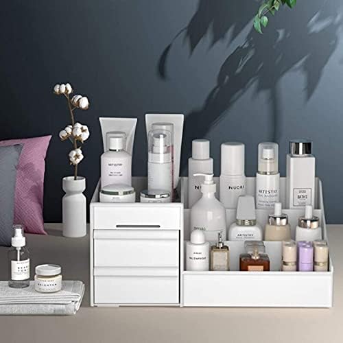 Makeup Organizer With Drawers —Bundle Countertop Organizer for Cosmetics, Vanity Holder for Lipstick, Brushes, Lotions, 