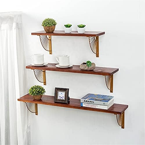 Z Metnal Mid Century Modern Shelf Brackets, Brushed Gold Shelves Bracket, Wall Decor, Modern Shelving Bracket for DIY Fl