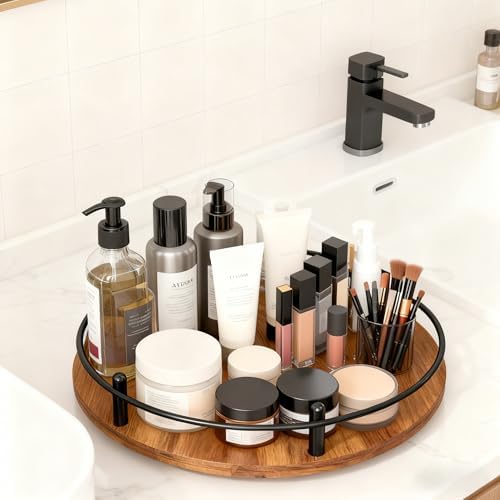 Lazy Susan Spice Rack Organizer - Rotating Turntable Height Adjustable for Kitchen Countertop Cabinet Pantry Seasoning S