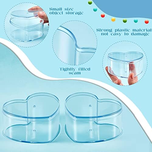 8 Pcs Clear Acrylic Box with Lid, 3.27 x 2.76 x 1.57 Inch, Classic Style