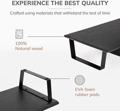 Anji Mountain Monitor Stand for Desk - Desktop Organizer & Laptop Riser, Ergonomic Monitor Riser, Space-Saving, Durable,