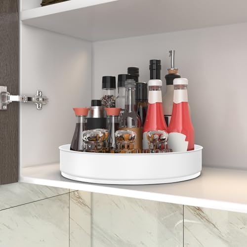 VAEHOLD Lazy Susan Turntable Spice Rack Organizer for Kitchen Cabinet, Storage Tray for Fruit, Snacks, Salad - Organizer