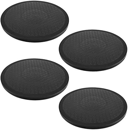 MANCHAP 4 PCS 12 Inch Rotating Swivel Turntable, Rotating Swivel Stand with Steel Ball Bearings, Plastic Lazy Susan Stan