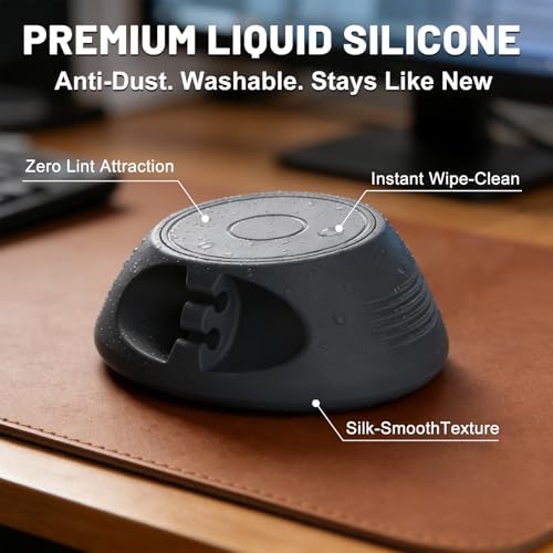 SOOoEC [N52 Ultra-Strong Snap-On Magnetic Cord Holder, Weighted Desktop Cable Organizer, Premium Liquid Silicone, No Col