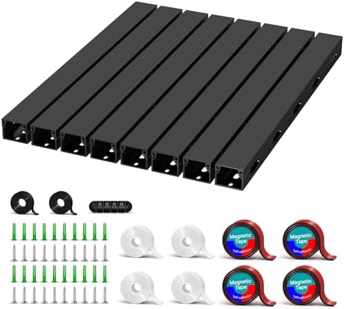 Cable Raceway - Magnetic Cable Management Under Desk with Upgraded Aesthetic Large Hole, Cord Organizer Kit for Hiding C