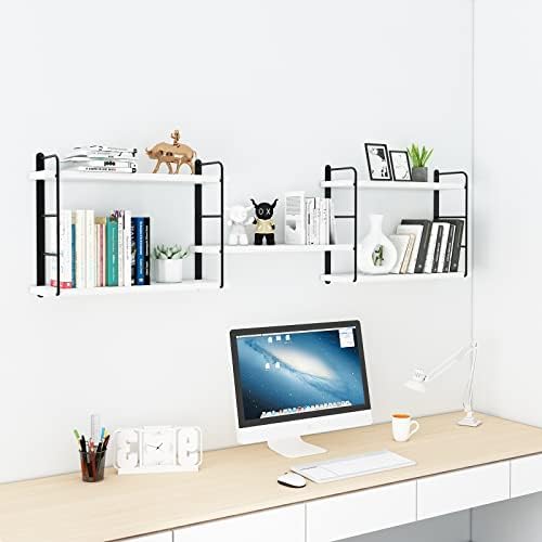 MXCSE Shelves on Wall, Floating Bookshelves, Shelves for Room Wall (White)