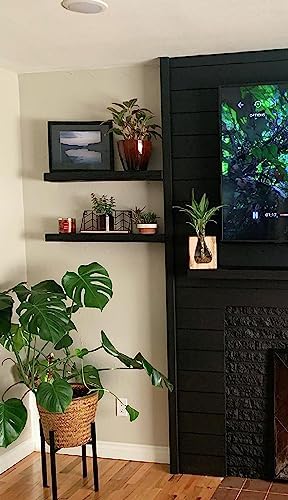 Joel’s Antiques 24 Inch Wooden Floating Shelves for Wall - 24x6x2 in