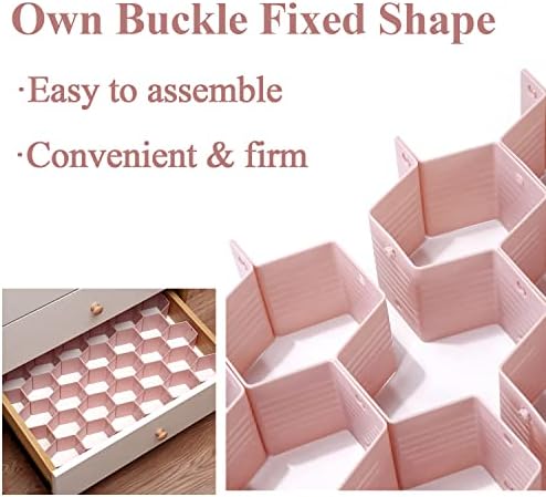 Honeycomb Drawer Divider Suitable for bedroom underwear Socks Cosmetic storage locker sorting 8-piece drawer organizer(White)