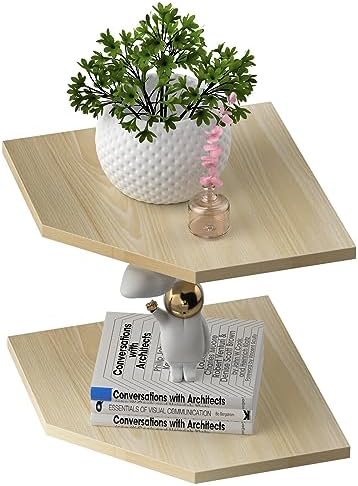 JJL Corner Shelving, Set of 2 Floating Wall Shelf for Wall Organizer Storage, Easy-to-Assemble, Floating Shelf for Boys 