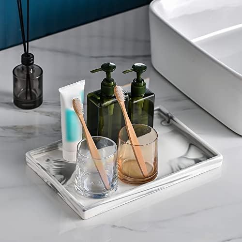 Ceramic Vanity Bathroom Tray Marble Tray Large