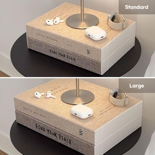 Book Shape Decorative Cable Management Box - Expandable Cable Organizer Box with Magnetic Closure for Home & Office (Dai