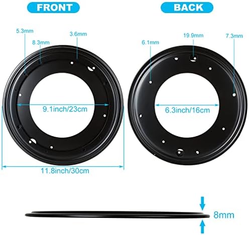 4Pack 12inch Lazy Susan Hardware, 5/16” Thick Turntable Bearings, 1000lbs Rotating Bearing Plate Heavy Duty for Rotating