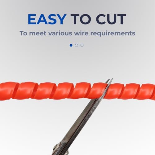 5/16" Spiral Cable Wrap, Plastic Wire Wrap Cord Protectors from Pets No Chew, Spiral Cable Management Sleeve Organizer f