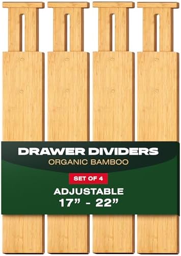 ROYAL CRAFT WOOD Adjustable Bamboo Drawer Dividers