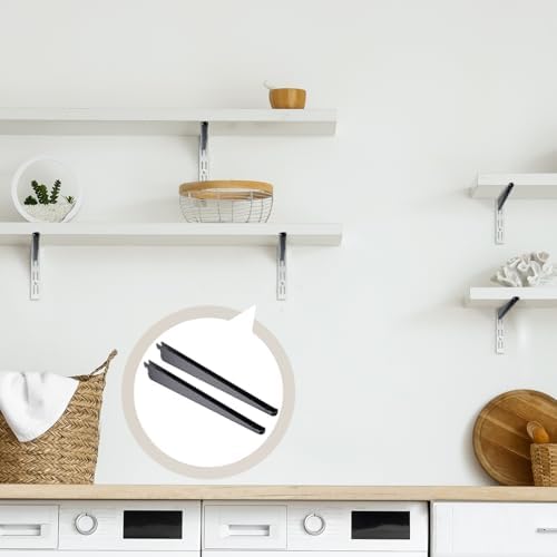 CroBlissful 20 Pcs Adjustable Shelf Brackets for Double Track System Closet Organization Heavy Duty Wire Shelf Brackets(