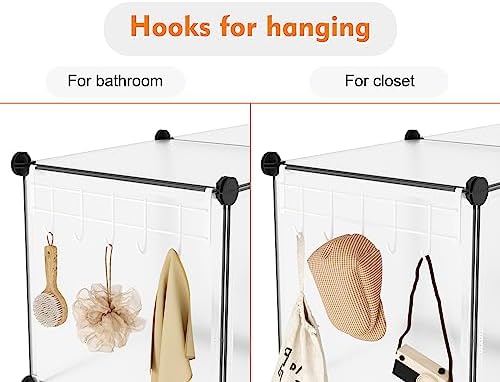 HOMIDEC 6-Cube Storage Organizer, Closet Organizer Storage Shelf Bookcase Bookshelf with Metal Hammer, Storage Cubes Org