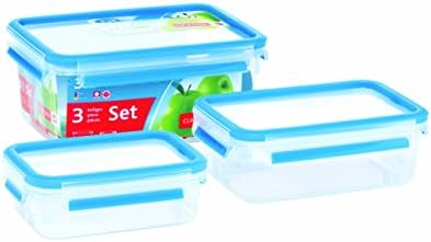 Emsa Clip and Close 3 Piece Storage Set, 18.5, 34, 78 Ounces