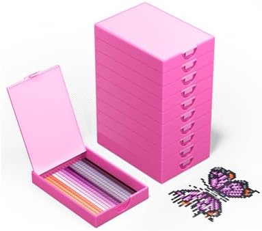 CATEARED 2-in-1 Diamond Art Trays with Lids, Anti-static Diamond Art Storage Containers, Diamond Art Accessories Diamond