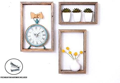 BARNWOODUSA Rustic Shelves, Rectangle Floating Wood Shadowbox, Home Decor,