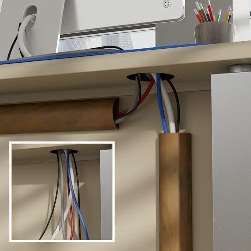D-Line Half Round Cord Hider, Patented Cable Cover, Hide TV Wall Mount Wires, Raceway for Cords, Decorative Wire Covers,