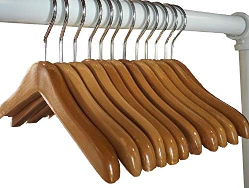 NAHANCO MINI612 6" Mini Wooden Hangers for Dolls Clothes, Pet Apparel or Accessories, Natural Finish (Pack of 12)