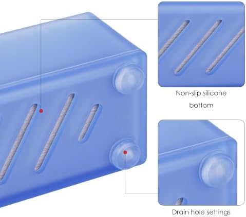 Acrylic Electric Toothbrush Holder with Diatomite Drying Stone (Blue)