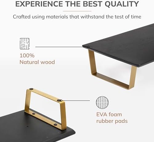 Anji Mountain Monitor Stand for Desk - Desktop Organizer & Laptop Riser, Ergonomic Monitor Riser, Space-Saving, Durable,