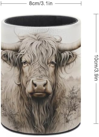 Highland Cow Pen Holder Pencil Cup for Desk Organizer