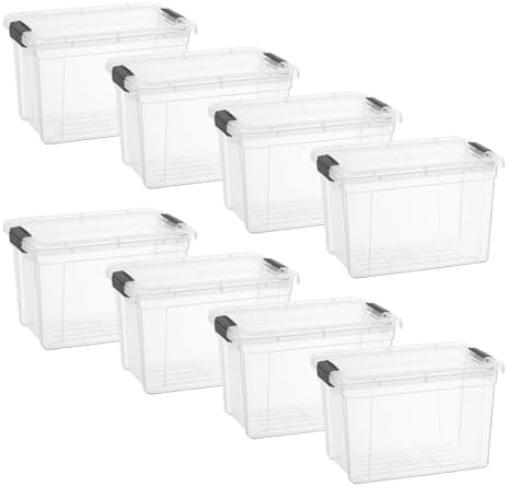 Superio 8.7 Quart Clear Plastic Storage Boxes with Lids, Stackable Organizer Containers, BPA-Free Storage Bins for Home,
