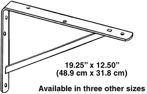 John Sterling THE MAX BRACKET Shelf Bracket, 20-inch, Warm White, 0049-20WTH