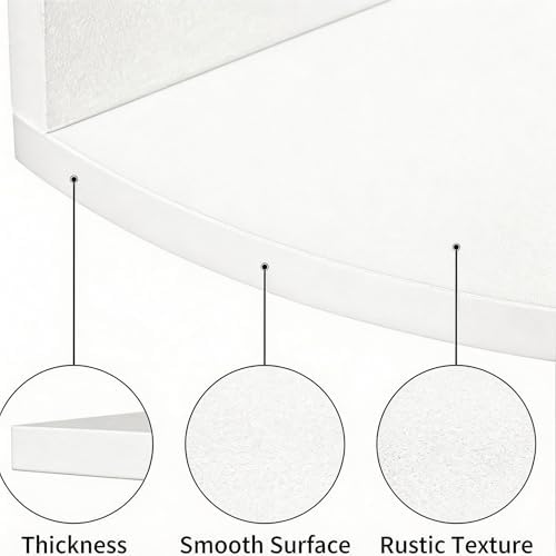No-Drill Corner Shelf Wall Mount, 5-Tier Thickened 12mm Floating Bookshelf with Hooks, Space-Saving Zigzag Plant Shelf f