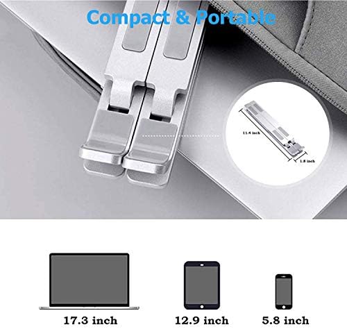 Laptop Stand for Desk，Stable MacBook Pro Stand，Ergonomic Aluminum Computer Riser for 12 13 15 16 17 inch ，Computer Cooli